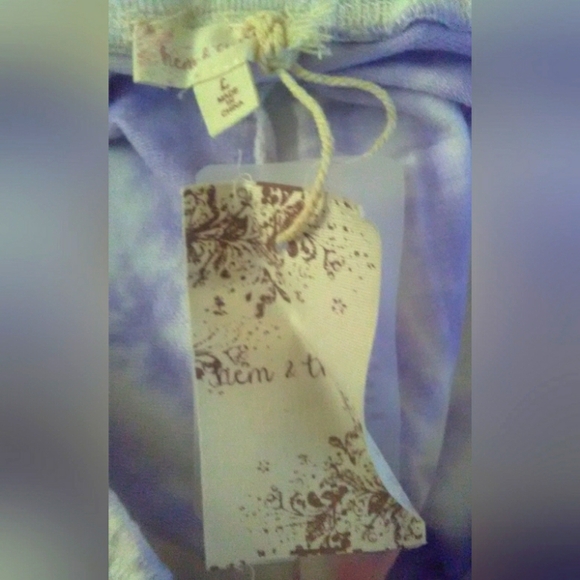 BNWT TIE DYED JOGGERS BY HE AND THREAD SZ .LG PINK, PURPLE , WHITE  DRAWSTRING - Picture 5 of 5